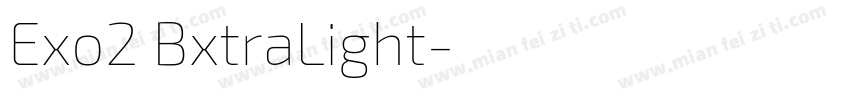 Exo2 BxtraLight字体转换